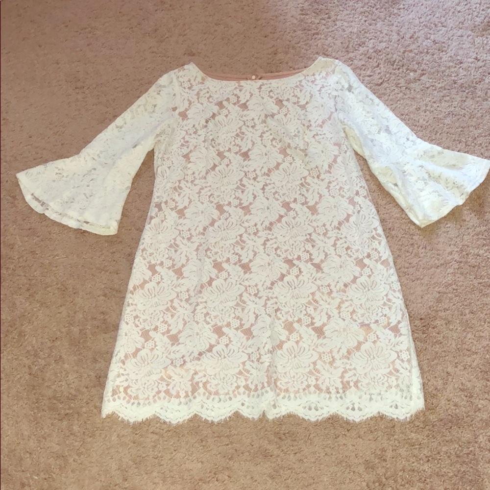 Jessica Howard white lace dress (size 14P)